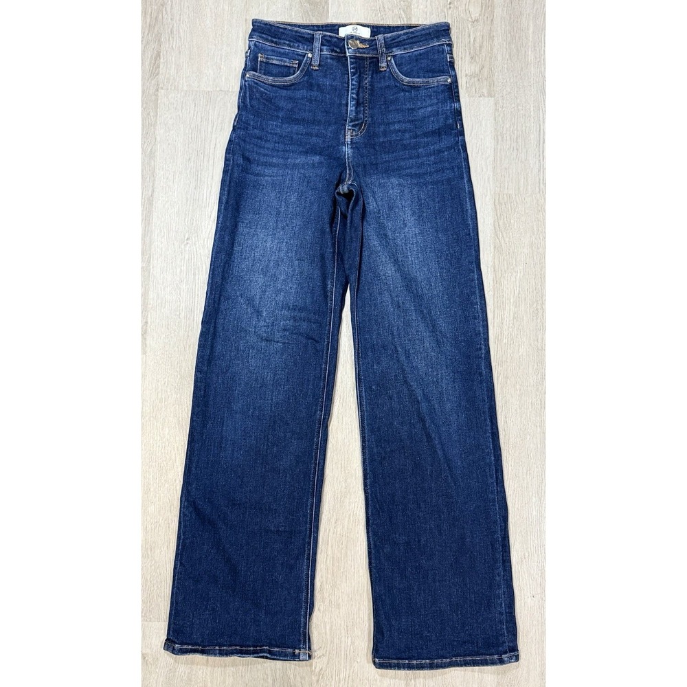 RFM Los Angeles Wide Leg Jeans Women's Size 7/28 Dark Wash Denim High Rise Y2K
